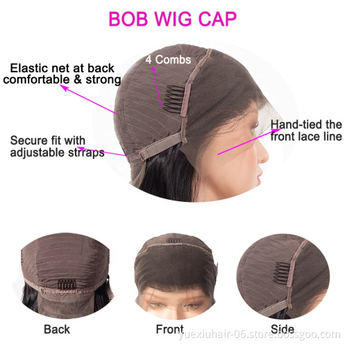 Wholesale Virgin Brazilian HD Full Lace Frontal Wigs Natural Transparent Lace Front Human Hair Wig for Black Women Bob wigs